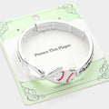Protect This Player Message Baseball Sport Theme Stretch Bracelet