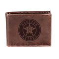 Houston Astros Bi-Fold Wallet Brown 100% Genuine Leather