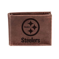 Pittsburgh Steelers, Bi-Fold Wallet, Brown, CH, 100% Genuine
